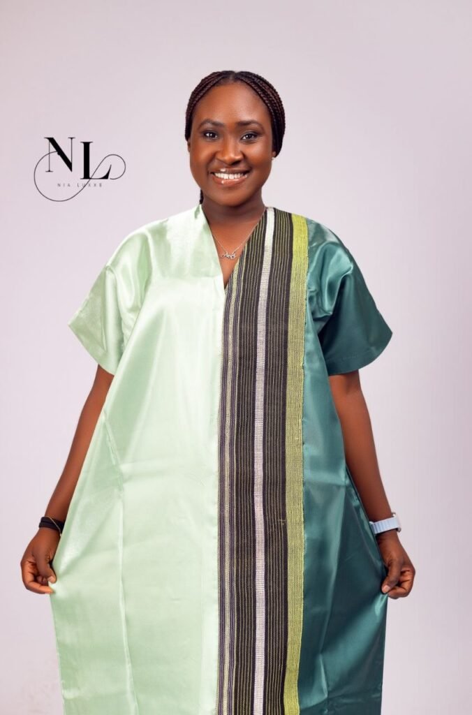 Nia two tone silk kaftan